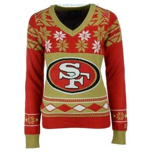 San Fran 49ers ugly Christmas sweater.